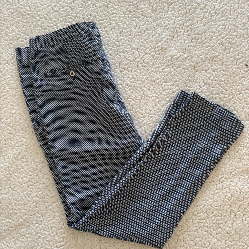 Men’s Paisley & Gray Navy Patterned dress pants